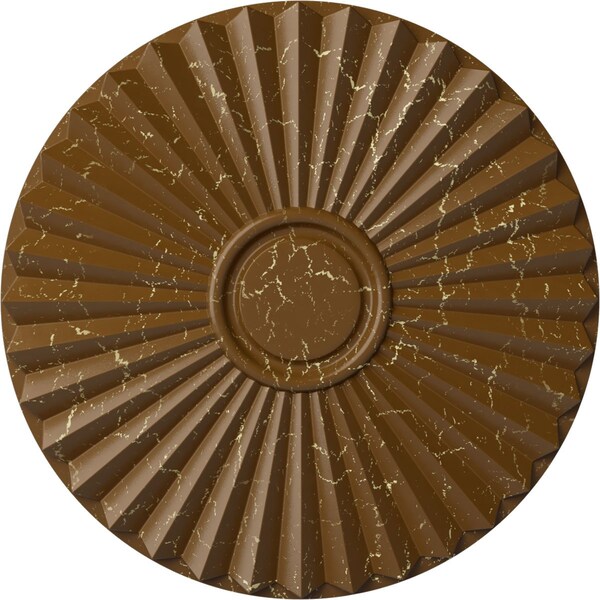 Ekena Millwork Shakuras Ceiling Medallion (For Canopies up to 5"), 19 3/4"OD x 1 3/8"P, Smokey Topaz Crackle CM20SHSTC - main